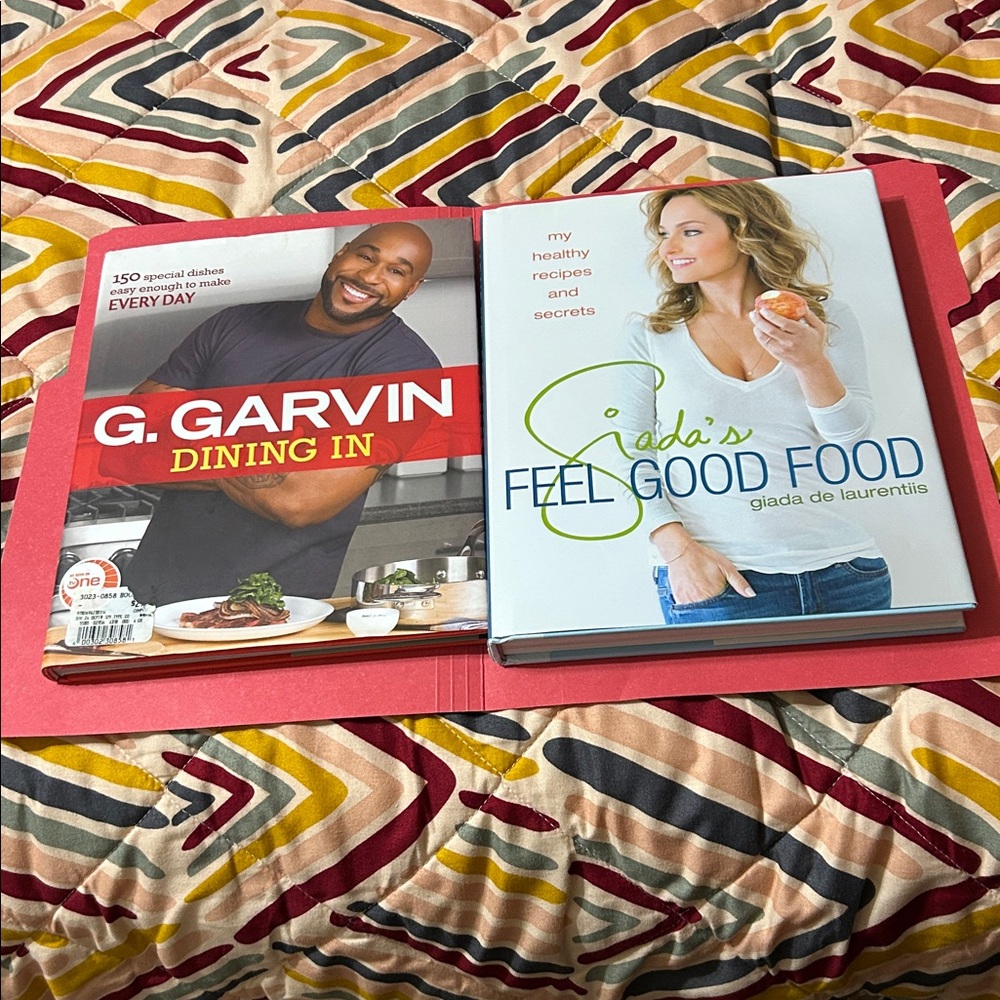 Two Extraordinary Cookbooks, Dining In by G. Garvin and Feel Good Food by Giada.